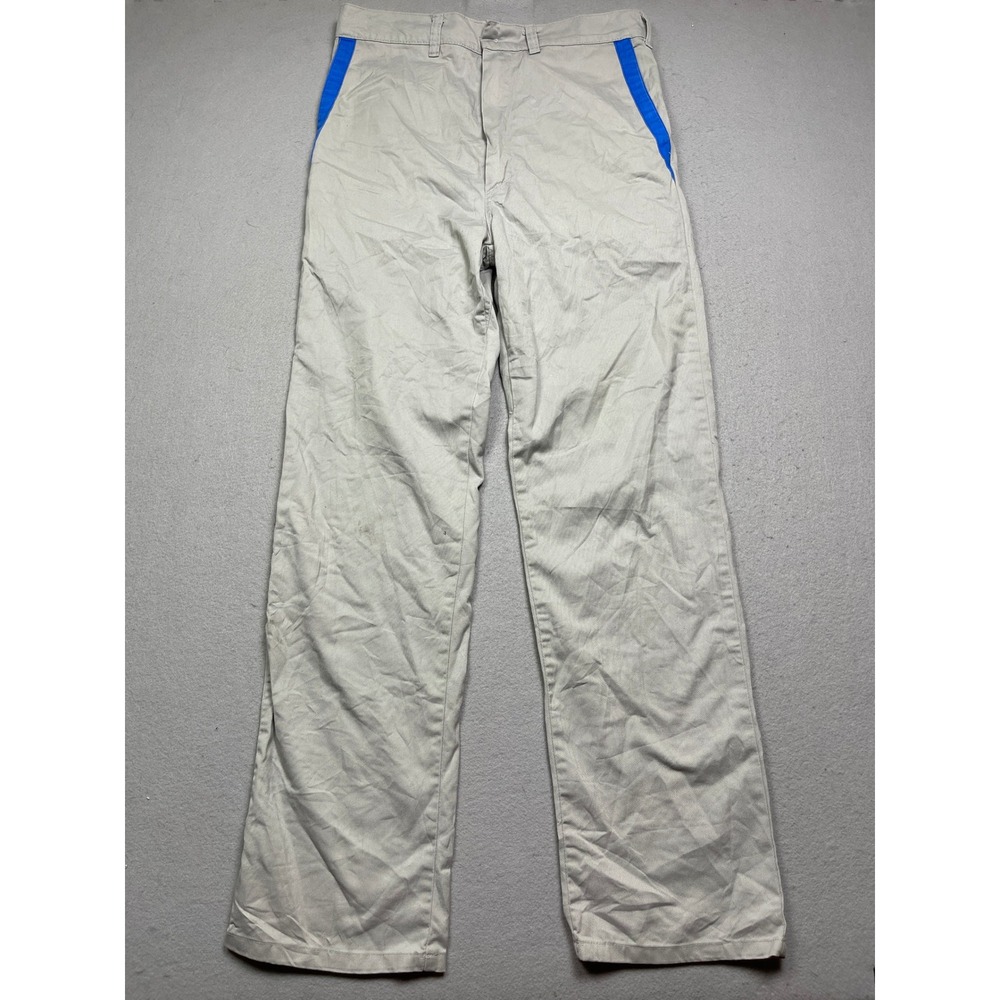 Unbranded Workwear Pants Cotton Twill Gray Blue Stripe 30x30 Mens